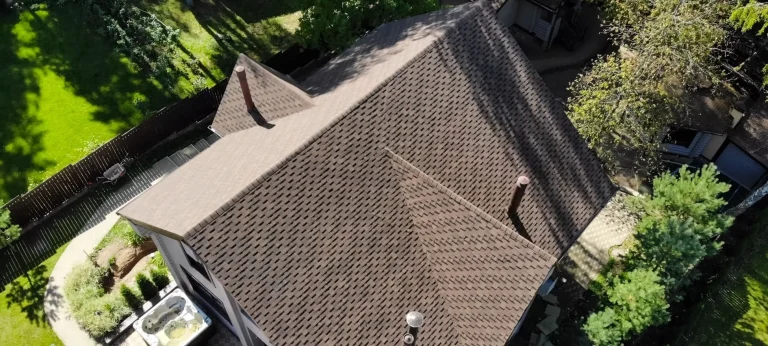 roof top covered with shingles